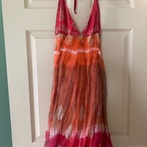 Vintage Marciano silk halter dress, Size L